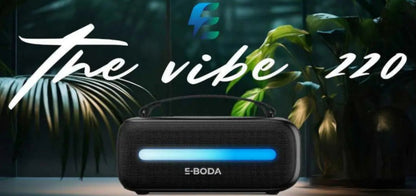 Boxă Portabilă E-Boda, The Vibe 220, Neagră - FIDELORIS