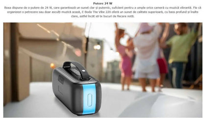 Boxă Portabilă E-Boda, The Vibe 220, Neagră - FIDELORIS
