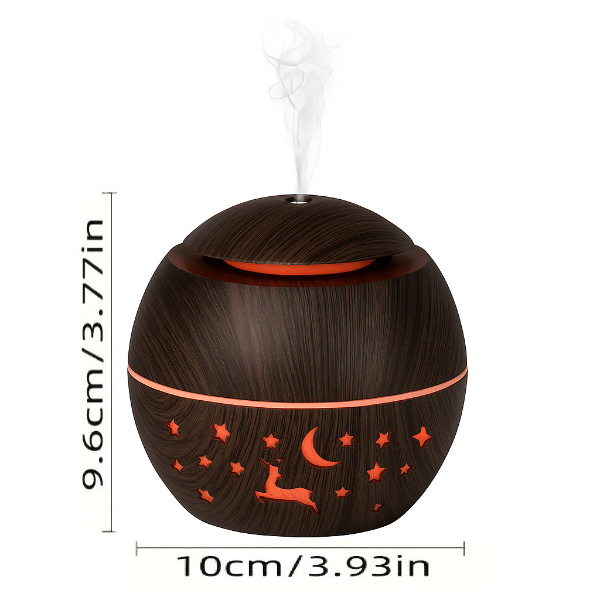 Difuzor de Aromaterapie cu Ultrasunete și Umidificator de Aer, Lumină LED