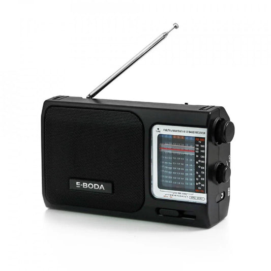 Radio Portabil E-Boda, RP100, Negru - FIDELORIS