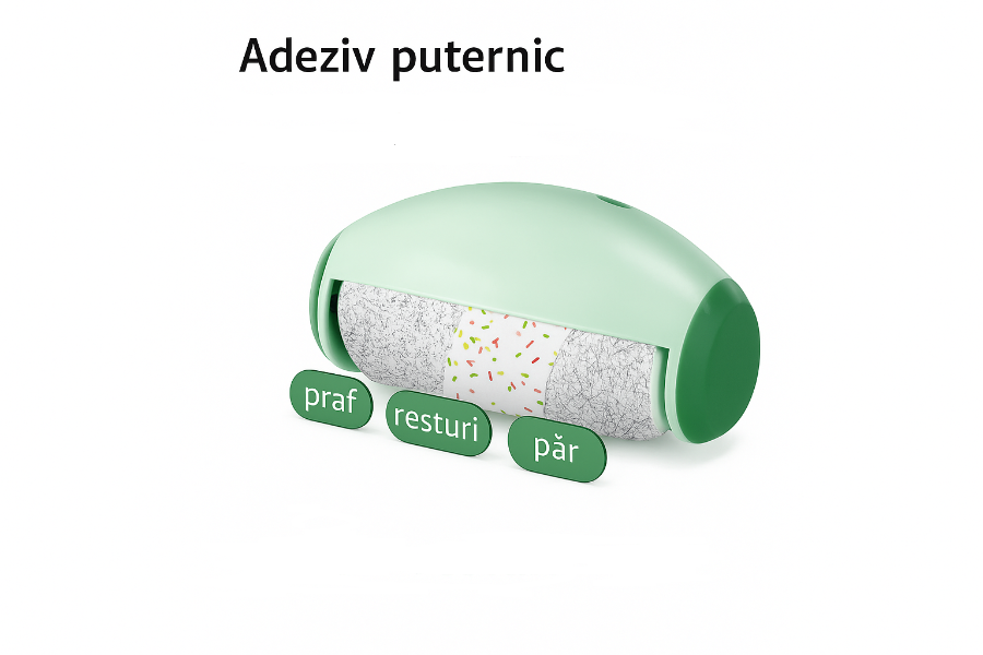 Rolă Reutilizabilă din Silicon pentru Scame, Praf și Păr de Animale