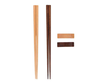 Set 2 Bețe Chopsticks din Lemn cu Suport
