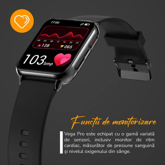 Smartwatch E-Boda, SQ - Vega Pro, Negru - FIDELORIS