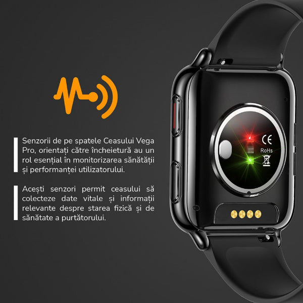 Smartwatch E-Boda, SQ - Vega Pro, Negru - FIDELORIS