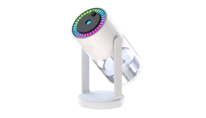 Umidificator de Aer Ultrasonic cu Lumină de Noapte și Proiecție Cer Înstelat, 280 ml, Roz